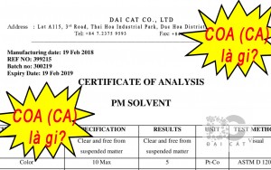 COA là gì? Mục Đích & Tác Dụng của bảng phân tích thành phần COA